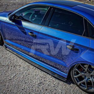 Audi A3 S3 RS3 GTX Carbon Fiber Side Skirt Extensions