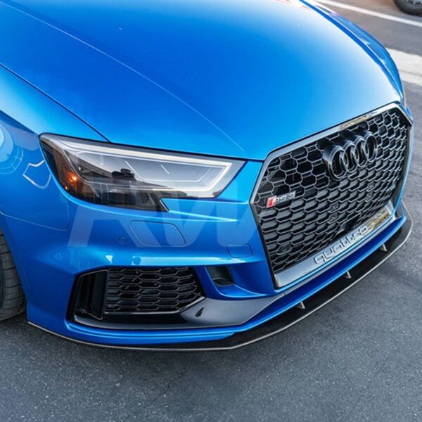 Audi 8V RS3 17-21 V2 Carbon Fiber Front Lip Spoiler