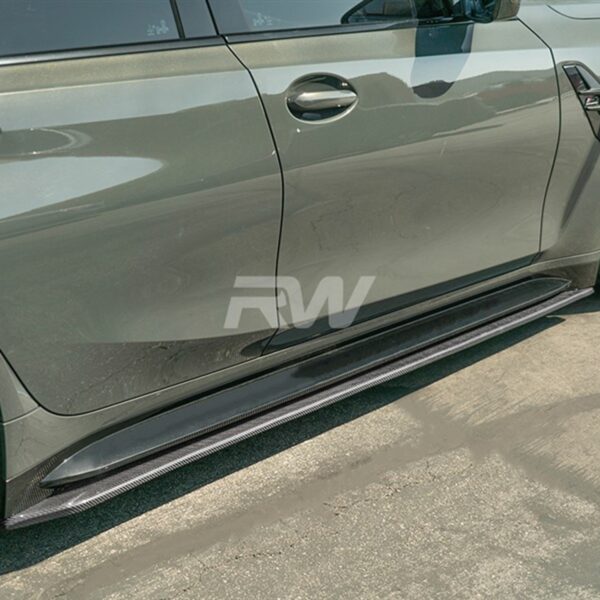 BMW G82 G83 M4 RWS Carbon Fiber Side Skirt Extensions