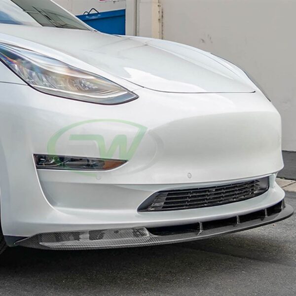 Tesla Model 3 RWS Carbon Fiber Front Lip Spoiler