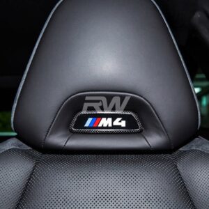 BMW M Carbon Fiber Seat Emblem Cover