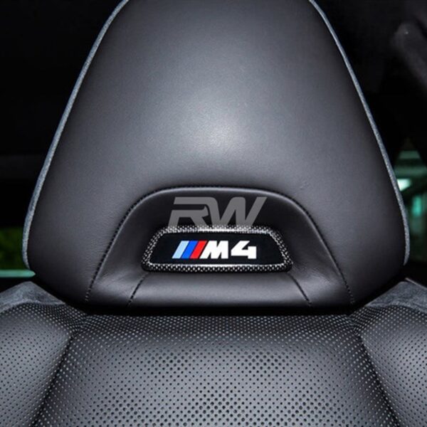 BMW M Carbon Fiber Seat Emblem Cover